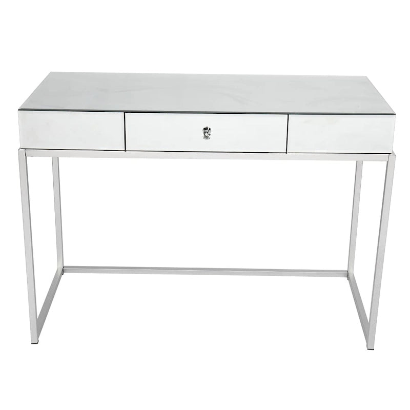 42" Iron Makeup Vanity Table with Mirror - Tube Feet