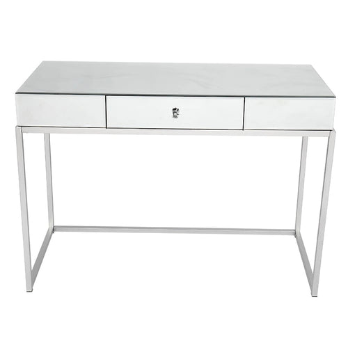 42" Iron Makeup Vanity Table with Mirror - Tube Feet