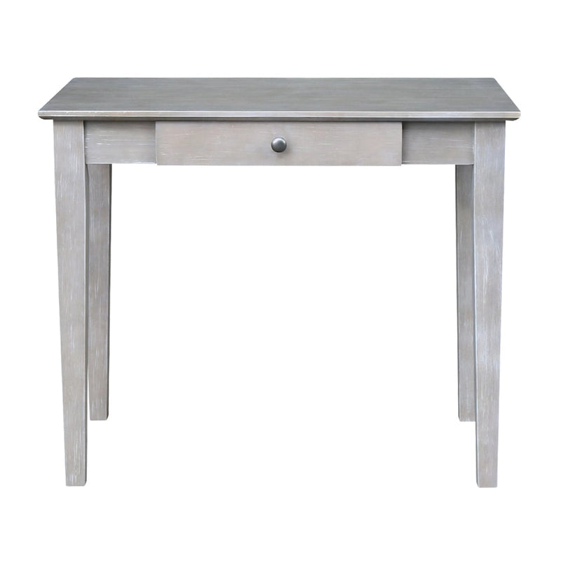 Wooden Writing Desk with Butcher Block Surface