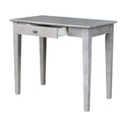 Wooden Writing Desk with Butcher Block Surface