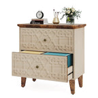 2 Drawer Lateral File Cabinet, Office Filing Cabinet for A4 / Letter Size/Legal Size Files
