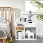 3-tier Side Table with Storage Shelf & Drawer Space - 23.5 x 12 x 20.5 (L x W x H)