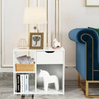 3-tier Side Table with Storage Shelf & Drawer Space - 23.5 x 12 x 20.5 (L x W x H)