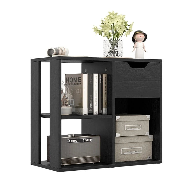 3-tier Side Table with Storage Shelf & Drawer Space - 23.5 x 12 x 20.5 (L x W x H)