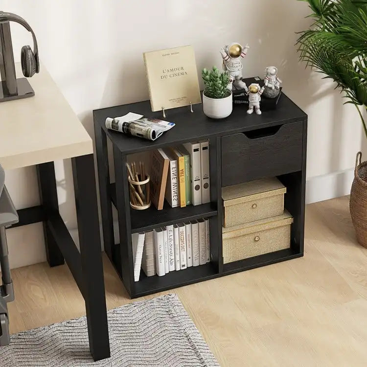 3-tier Side Table with Storage Shelf & Drawer Space - 23.5 x 12 x 20.5 (L x W x H)