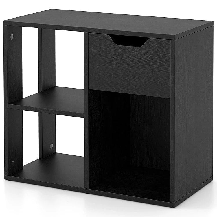 3-tier Side Table with Storage Shelf & Drawer Space - 23.5 x 12 x 20.5 (L x W x H)