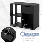 3-tier Side Table with Storage Shelf & Drawer Space - 23.5 x 12 x 20.5 (L x W x H)
