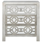Grey 3-Drawer Chest - 26Wx12Dx28H