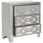 Grey 3-Drawer Chest - 26Wx12Dx28H