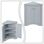 Modern Stylish Triangle Corner Storage Cabinet with Two Adjustable Internal Shelves
