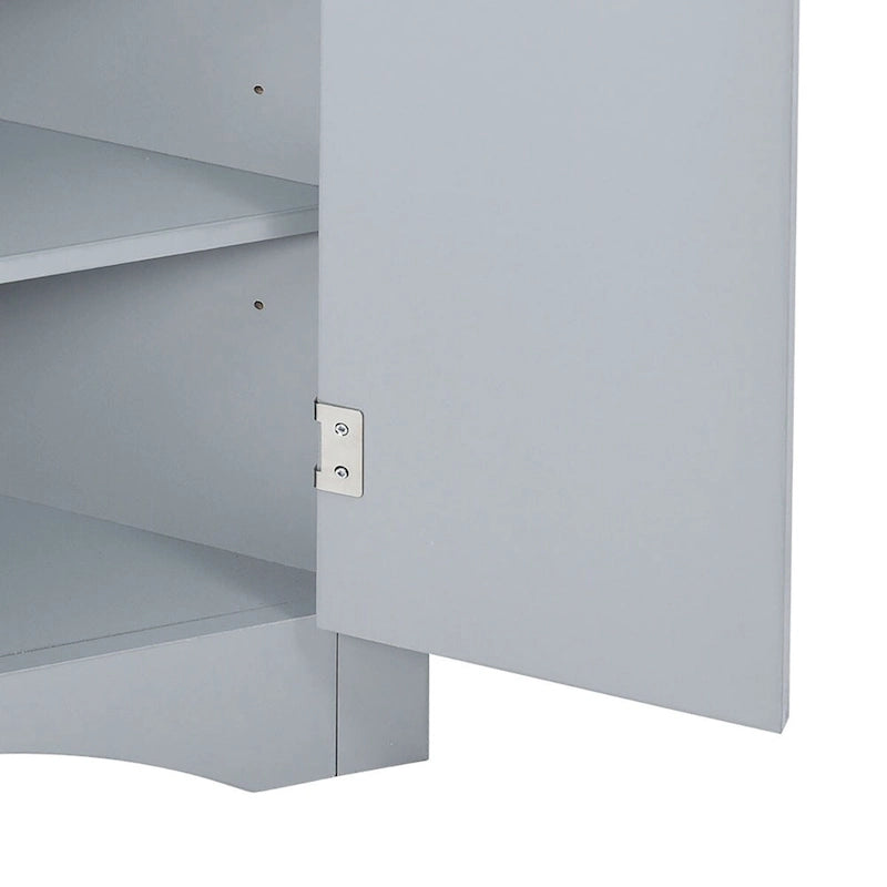 Modern Stylish Triangle Corner Storage Cabinet with Two Adjustable Internal Shelves