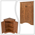 Modern Stylish Triangle Corner Storage Cabinet with Two Adjustable Internal Shelves