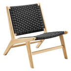 Woven Rope Wood Accent Lounge Chair