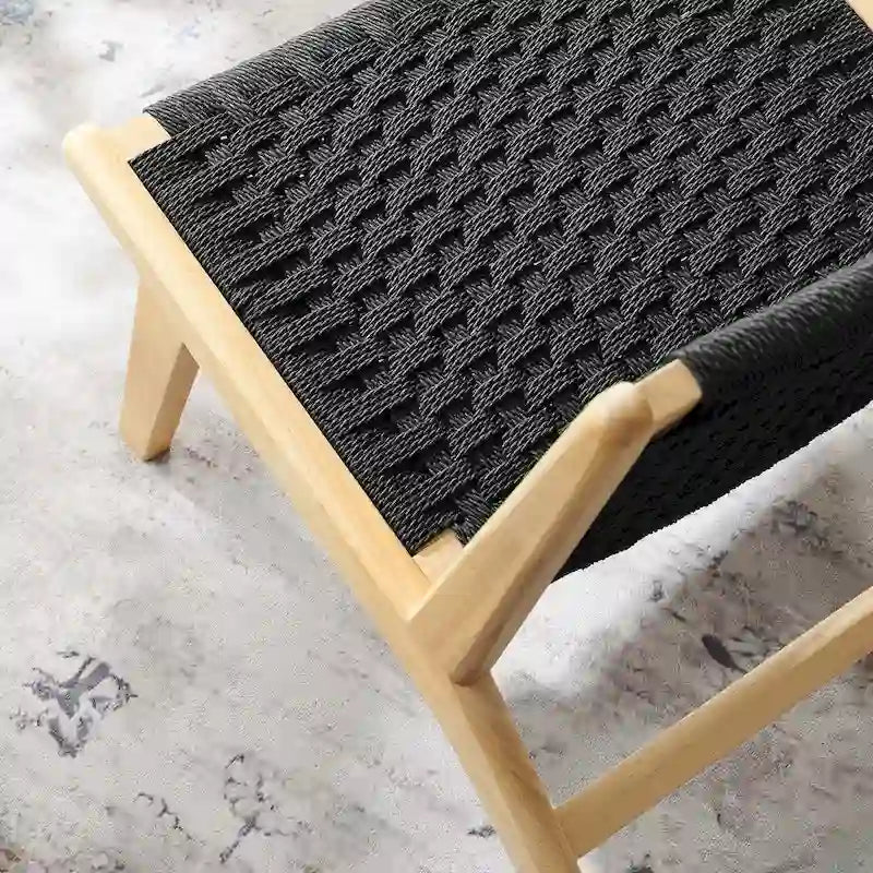 Woven Rope Wood Accent Lounge Chair