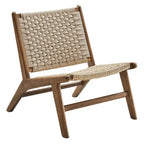 Woven Rope Wood Accent Lounge Chair