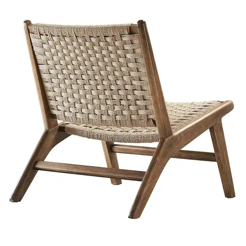Woven Rope Wood Accent Lounge Chair