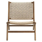Woven Rope Wood Accent Lounge Chair