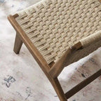 Woven Rope Wood Accent Lounge Chair