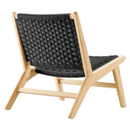 Woven Rope Wood Accent Lounge Chair