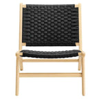 Woven Rope Wood Accent Lounge Chair