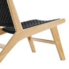 Woven Rope Wood Accent Lounge Chair