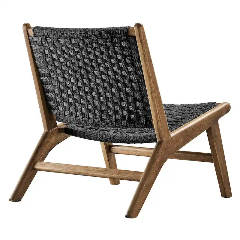Woven Rope Wood Accent Lounge Chair