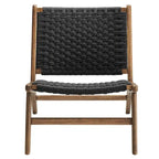 Woven Rope Wood Accent Lounge Chair