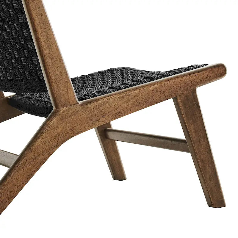 Woven Rope Wood Accent Lounge Chair