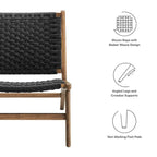 Woven Rope Wood Accent Lounge Chair