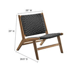 Woven Rope Wood Accent Lounge Chair