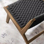 Woven Rope Wood Accent Lounge Chair