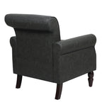 Faux Leather Accent Armchair with Nailhead Trim