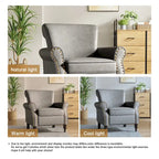 Faux Leather Accent Armchair with Nailhead Trim