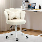  Modern Velvet Task Chair 360 Swivel Adjustable Height Office Chair
