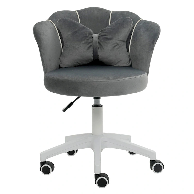 Modern Velvet Task Chair 360 Swivel Adjustable Height Office Chair