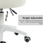 Modern Velvet Task Chair 360 Swivel Adjustable Height Office Chair