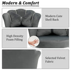 Modern Velvet Task Chair 360 Swivel Adjustable Height Office Chair