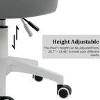 Modern Velvet Task Chair 360 Swivel Adjustable Height Office Chair