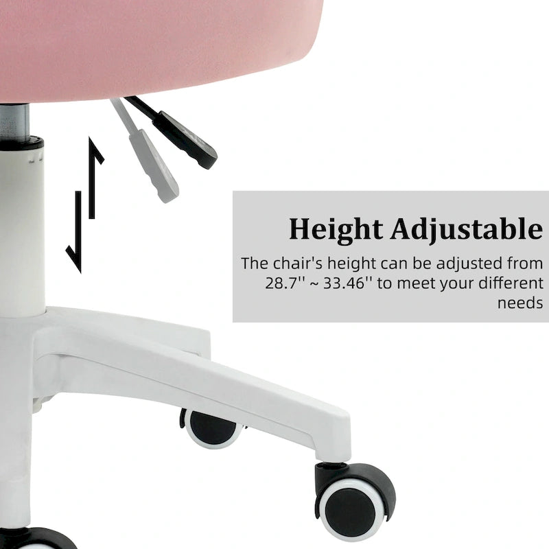 Modern Velvet Task Chair 360 Swivel Adjustable Height Office Chair