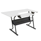 Sewing and Crafting Table, White or Maple Top