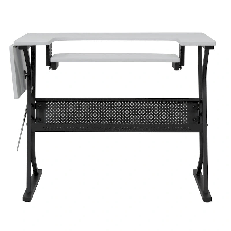 Sewing and Crafting Table, White or Maple Top