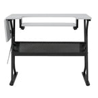 Sewing and Crafting Table, White or Maple Top