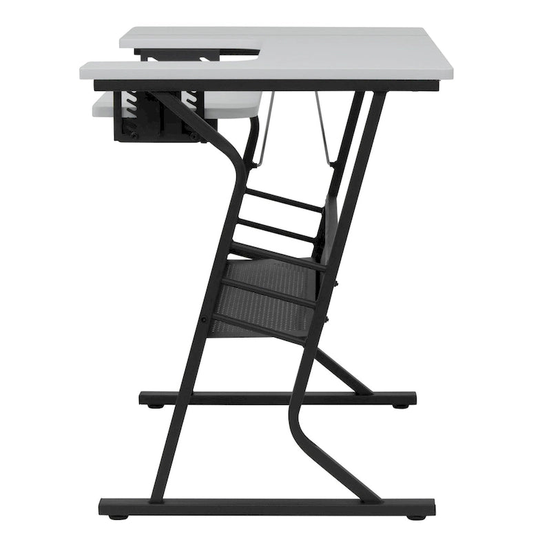 Sewing and Crafting Table, White or Maple Top