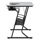 Sewing and Crafting Table, White or Maple Top