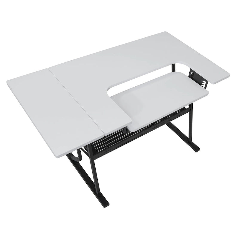 Sewing and Crafting Table, White or Maple Top