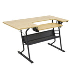 Sewing and Crafting Table, White or Maple Top