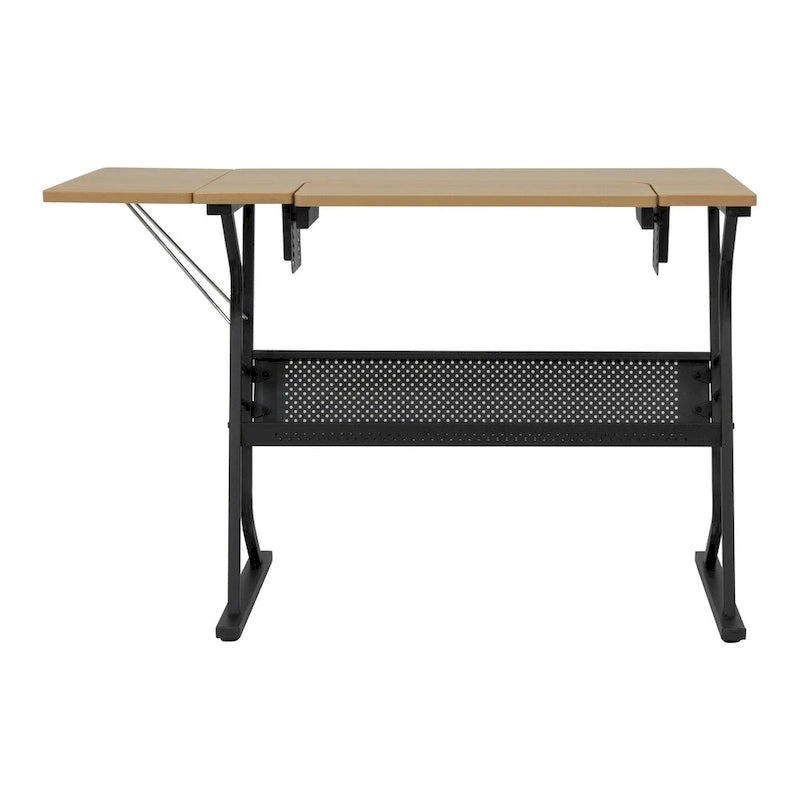 Sewing and Crafting Table, White or Maple Top