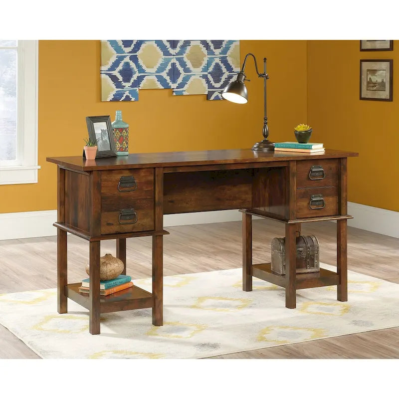 Writing Desk with Glacier Oak Finish and 2 Drawers