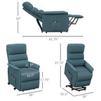 Power Lift Recliner Chair with Remote Control - Fabric, 265 lbs Capacity