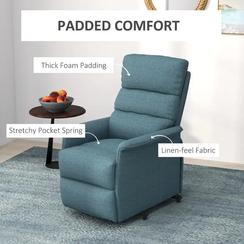 Power Lift Recliner Chair with Remote Control - Fabric, 265 lbs Capacity